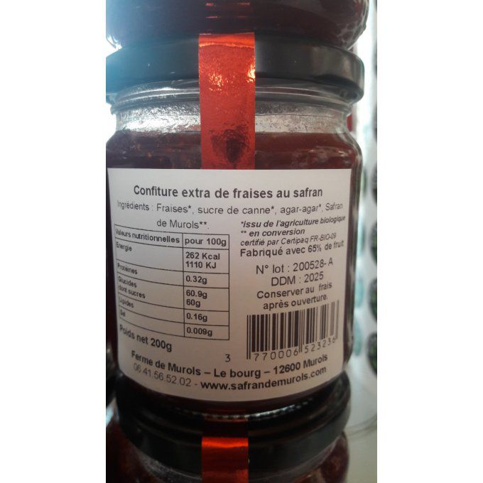 Confiture de fraises au safran