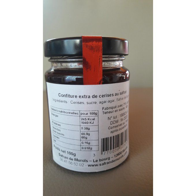 Confiture de cerises au safran