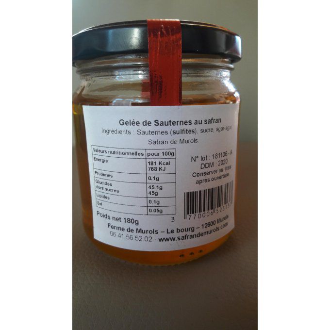 Gelée de Sauternes au safran