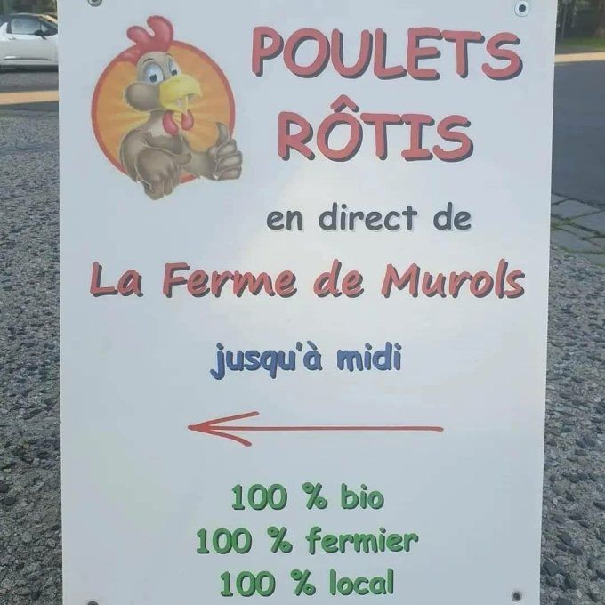 Poulet fermier bio prêt à cuire ou rôti