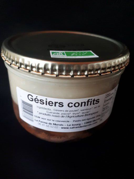 Gésiers de poulet bios confits
